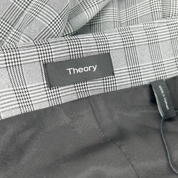 NWT Theory McClair Plaid Off the Shoulder Jacket - Picture 5 of 7